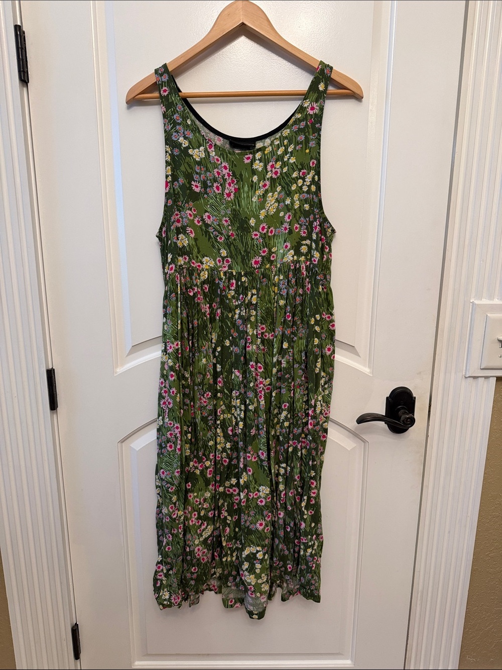 NOOWORKS Naomi Meadow Green Floral Sleeveless Sundress - M